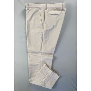 J Crew 'Broken In' Urban Slim Flat Front Chino Pants. Light Gray, Men's 34X30.